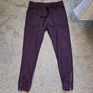 ZYIA Deep Purple Joggers with Gold Accents